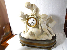 Antique-French-Marble & Parian Clock-Ca.1830-To Restore 