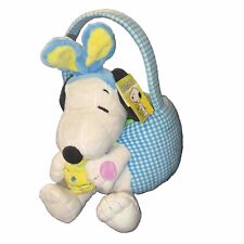 Snoopy Easter plush Basket Blue New Peanuts picture