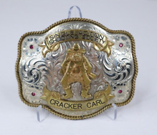 Wage's Belt Buckle German Silver Single Action Shooting Society Cracker Carl picture