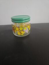 Vintage Glass KIG Malaysia Canister/Jar with Green Plastic Lid, Country Kitchen picture
