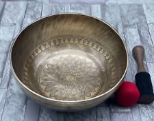 12'' Flower Of Life & Mantra Singing Bowl-Handmade Tibetan Bowl-Deep Sound Bowl picture