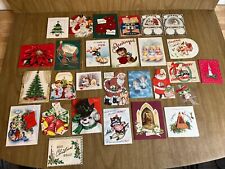 Vtg 40s 50s Christmas Card Mixed Lot of 28 Santa Religious Pop Up Die Cut Used picture