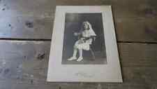 Antique Ancestor Photo Young Girl Riel Studio Madison St, Chicago picture