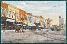 c1910 Litho Postcard North Side of Square Carthage Missouri MO Autos Posted picture
