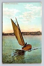 Seattle WA-Washington, Sailing On Bay, Antique, Vintage Souvenir Postcard picture