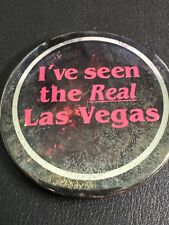 Vintage 1981 1982 I've Seen the Real Las Vegas Pin Button KLAS TV picture