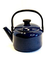Farberware Teakettle Collections Cobalt Blue Enameled with Black Plastic Handle picture