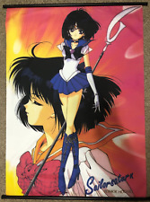 Original SAILOR MOON Sailor Saturn Tomoe Hotaru Wall Scroll Vintage 1990s 31x43 picture