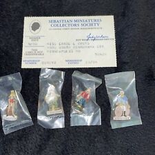 Lot of 4 Sebastian Miniatures Collector Society 50th Anniversary Lapel Pins New picture