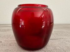 Vintage Railroad Ruby Red Glass Lantern Globe 3.75