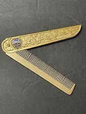 Vintage Bryce Canyon National Park Utah Gold Plated Folding Comb Souvenir picture