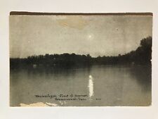 Moonlight View Of Harbor Beaumont Texas Scenic Photo Postcard picture