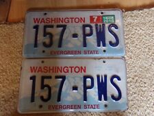 Vintage Washington State License Plates Pair  Set Of 2 picture