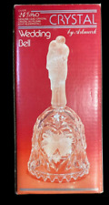 Vintage Artmark  Lead Crystal Wedding Bell Bride Groom Cake Topper -W. Germany picture