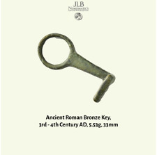 Ancient Roman Bronze Key, 3rd - 4th Century AD, 5.53g, 33mm *Video. picture