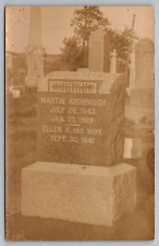 RPPC Martin Kishpaugh Grave Old Brodheadsville Cemetary Monroe County PA picture