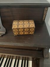Vintage Polish Daisy Wooden Box Hand Crafted In Poland picture