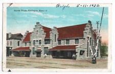 Wellington Kansas KS Postcard Harvey House RR Railroad Crossing c1920s picture