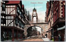Eastgate Chester England Eastgate Clock Historical Structure Postcard picture