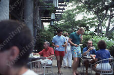 sl58 Original slide 1980's  Hawaii  Patio lunch time 309a picture