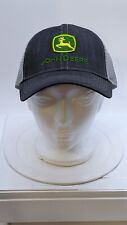John Deere Logo Mesh Trucker Farmer hat cap agriculture New With Tag Grey picture