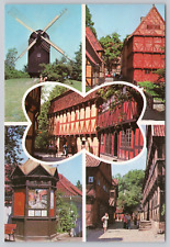 The Old City, Arhus, Windmill, Old Buildings, Aarhus Denmark Multi View Postcard picture