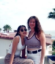 1990s Pretty Sexy Girl Rooftop Beach Los Angeles Vintage Photo picture