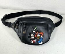 Vintage Disney Fanny Pack Embroidered Mickey Mouse Goofy Donald Duck Polyvinyl picture