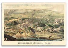 Yellowstone National Park - 1904 Northern Pacific Railroad Vintage Map - 20x30 picture