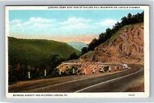 Everett PA Sidling Hill Mountain Lincoln Highway Pennsylvania Vintage Postcard picture
