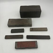 Vtg 7 Antique Sharpening Stones Lot Norton Crystolon Oil Stone Misc. Unbranded picture