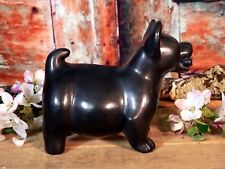 Sm Size Colima Dog Xoloitzcuintle Burnished Black Pottery Handmade Oaxaca Mexico picture