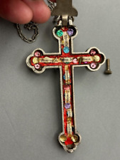 + Vintage Reliquary Mission Cross w/ 8 Relics Inside, Bonaventure, Juliana (CU4) picture