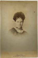 c.1880s Cabinet Card Hauntingly Beautiful Woman Portrait Photo Toronto Canada picture