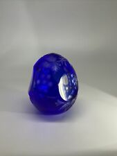 Very Rare Gorgeous Russia Cobalt Blue Etched St Petersburg Egg. picture