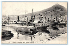 c1910 The Port And The Djebel Murdyajo Oran Algeria Unposted Postcard picture
