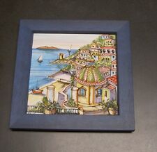 Hand Painted Ceramic Tile - Positano Italy - 10'' x 10'' picture