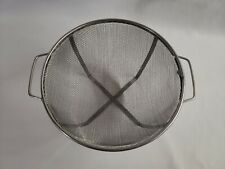 Strainer Self Standing Small Metal 8” Diam. x 4.75” Tall Vintage  picture