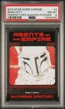 Boba Fett Topps 2014 Star Wars Chrome Perspectives Wanted Posters #4 PSA 8 POP 1 picture