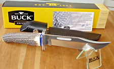 JOE HOUSER CUSTOM BUCK KNIFE 619 / 119 SPECIAL 420HC BLADE ELK TINE HANDLE picture