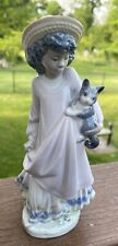Lladro Black Legacy Figurine MY NEW PET #5549 Girl With Cat Gloss Excellent Cond picture