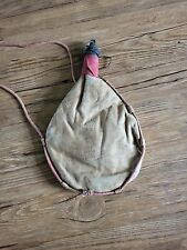 Vintage Spanish Leather Boto Bag, Wine Water Pouch Las Tres ZZZ picture
