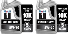 Mobil 1 Advanced Full Synthetic Motor Oil 5W-20, 5 Quart (Pack of 2) picture