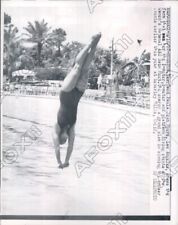 1957 Swimming HOF Olympic Medalist Paula Jean Myers Press Photo picture