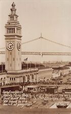 RPPC San Francisco CA California Ferry Bldg Building 1930s Vtg Photo Postcard R2 picture