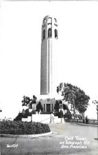 Vintage California RPPC Postcard Coit Tower Telegraph Hill San Francisco picture