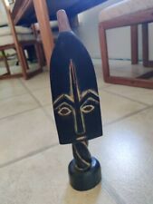 Wooden Tiki African Mask -- Handcrafted in Ghana -- 14.25