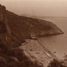 Vintage 1920s RPPC Oddicombe Beach Torquay Postcard England UK picture