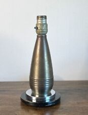 ANTIQUE  Trench Art 81mm Mortar Artillery Shell Lamp WWII Era Projectile picture