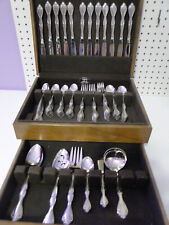 87pc Oneida Community Contata Glossy Stainless Steel Flatware Set w Box picture